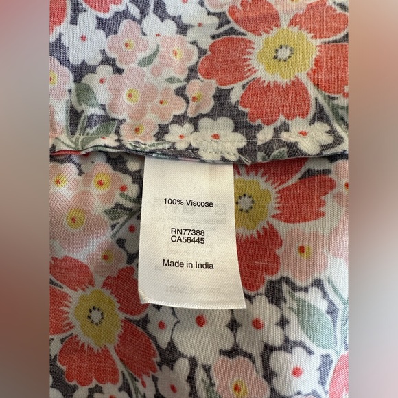 New J.CREW Floral Wrap Midi Dress Cap Sleeve Colorful Blue Orange Pink Green - Picture 11 of 13